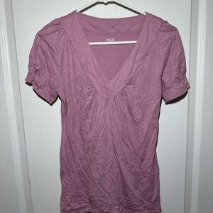Women's Pink V-Neck Top